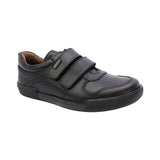 ZAPATO ESCOLAR AUDAZ PARA NIÑO PIEL NEGRO POPEYE CON DOBLE TIRA DE CONTACTO