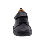 Choclo escolar Audaz de piel color negro Pilatus con agujetas elásticas