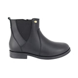 BOTA COQUETA PARA NIÑA EN PIEL COLOR NEGRO CANUTA CON ELÁSTICO