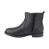 BOTA COQUETA PARA NIÑA EN PIEL COLOR NEGRO CANUTA CON ELÁSTICO