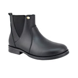 BOTA COQUETA PARA NIÑA EN PIEL COLOR NEGRO CANUTA CON ELÁSTICO