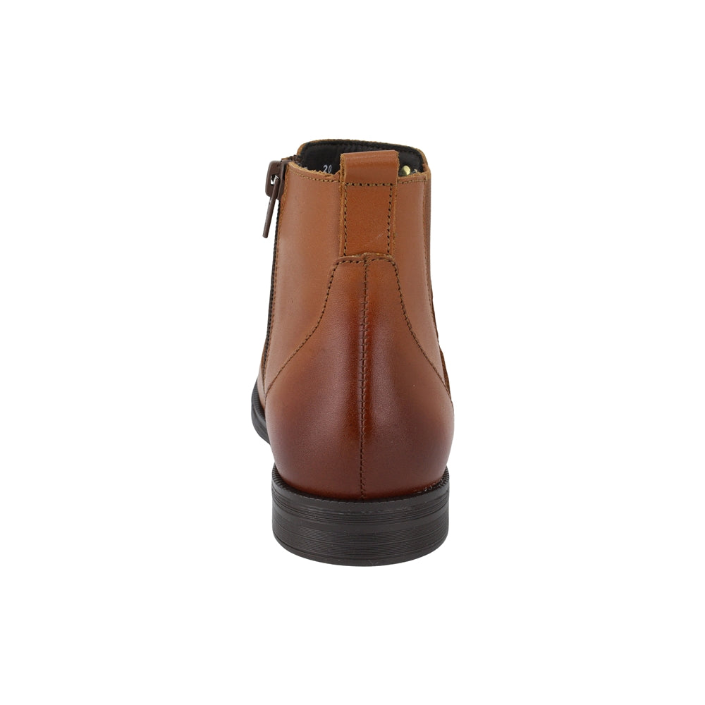 BOTA COQUETA PARA NIÑA EN PIEL COLOR MIEL CANUTA CON ELÁSTICO
