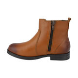 BOTA COQUETA PARA NIÑA EN PIEL COLOR MIEL CANUTA CON ELÁSTICO