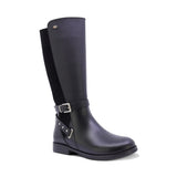 BOTA COQUETA PARA NIÑA DE SINTÉTICO COLOR NEGRO CANUTA CON CIERRE