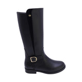 BOTA COQUETA PARA NIÑA EN SINTÉTICO COLOR NEGRO CANUTA CON HEBILLA