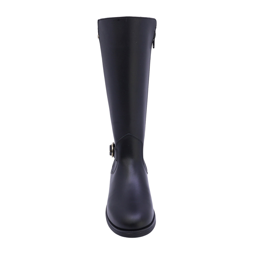 BOTA COQUETA PARA NIÑA EN SINTÉTICO COLOR NEGRO CANUTA CON HEBILLA