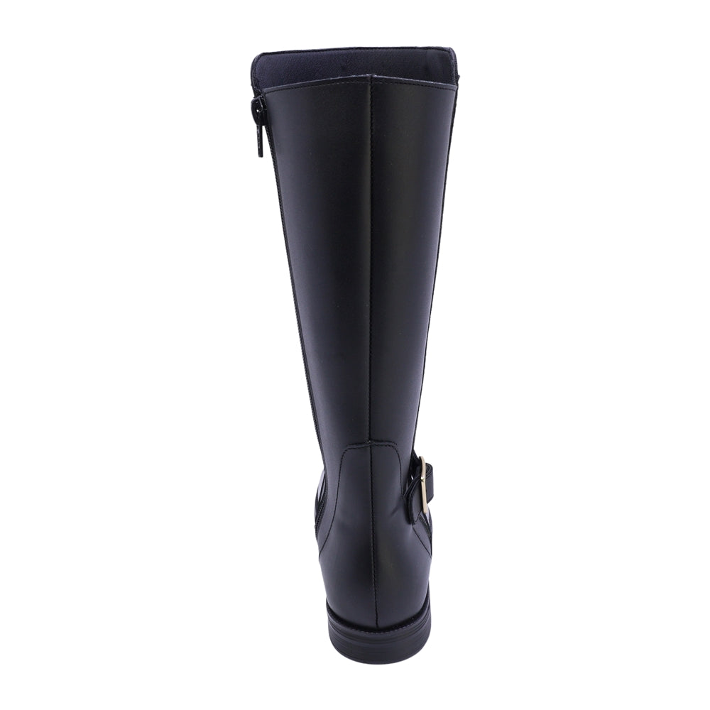 BOTA COQUETA PARA NIÑA EN SINTÉTICO COLOR NEGRO CANUTA CON HEBILLA