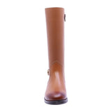 BOTA COQUETA PARA NIÑA EN SINTÉTICO COLOR MIEL CANUTA CON HEBILLA