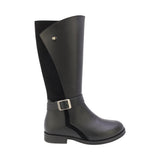 BOTA COQUETA PARA NIÑA EN SINTÉTICO COLOR NEGRO CANUTA CON HEBILLA