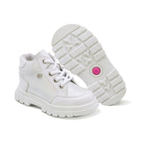 TENIS COQUETA PARA NIÑA DE SINTÉTICO COLOR BLANCO SUELA THUNDER CON AGUJETA