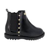 BOTA COQUETA PARA NIÑA EN CHAROL COLOR NEGRO RONDY CON ELÁSTICO