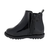 BOTA COQUETA PARA NIÑA EN CHAROL COLOR NEGRO RONDY CON ELÁSTICO
