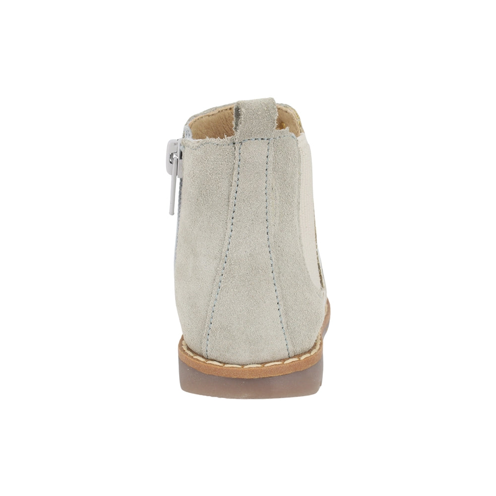 BOTA COQUETA PARA NIÑA EN PIEL COLOR GRIS RONDY CON ELÁSTICO
