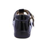 ZAPATO COQUETA PARA NIÑA EN CHAROL COLOR NEGRO PANAL CON HEBILLA