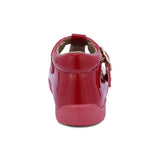 ZAPATO COQUETA PARA NIÑA EN CHAROL COLOR ROJO PANAL CON HEBILLA