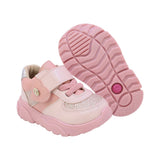 TENIS COQUETA PARA NIÑA EN SINTÉTICO COLOR ROSA ZIPPY CON AGUJETA Y TIRA DE CONTACTO