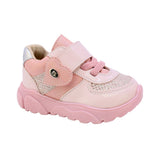 TENIS COQUETA PARA NIÑA EN SINTÉTICO COLOR ROSA ZIPPY CON AGUJETA Y TIRA DE CONTACTO