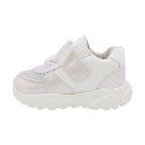 TENIS COQUETA PARA NIÑA EN SINTÉTICO COLOR PERLA ZIPPY CON AGUJETA Y TIRA DE CONTACTO