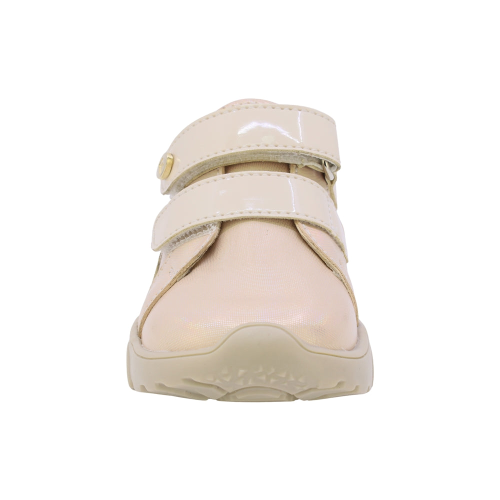 TENIS COQUETA PARA NIÑA EN SINTÉTICO COLOR ORO ZIPPY CON DOBLE TIRA DE CONTACTO