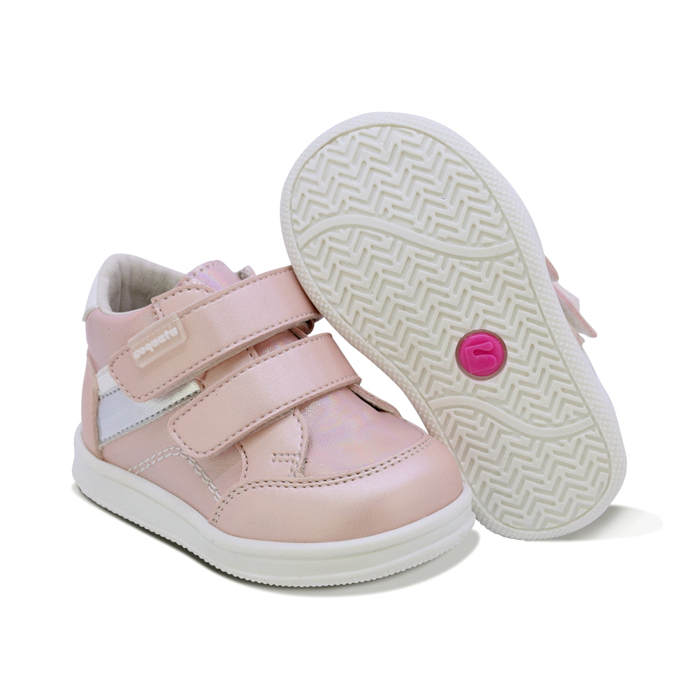 TENIS COQUETA PARA NIÑA DE SINTÉTICO COLOR ROSA TEDDY CON TIRA DE CONTACTO