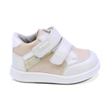 TENIS COQUETA PARA NIÑA DE SINTÉTICO COLOR BEIGE TEDDY CON TIRA DE CONTACTO