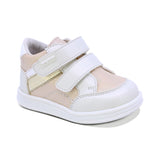 TENIS COQUETA PARA NIÑA DE SINTÉTICO COLOR BEIGE TEDDY CON TIRA DE CONTACTO