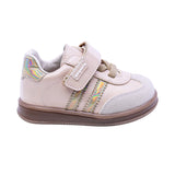 TENIS COQUETA PARA NIÑA COLOR ORO DE SINTÉTICO TEDDY CON TIRA DE CONTACTO