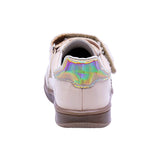 TENIS COQUETA PARA NIÑA COLOR ORO DE SINTÉTICO TEDDY CON TIRA DE CONTACTO