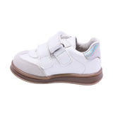 TENIS COQUETA PARA NIÑA COLOR PLATA DE SINTÉTICO TEDDY CON TIRA DE CONTACTO