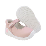 BALERINA COQUETA PARA NIÑA EN PIEL COLOR ROSA PINKY CON TIRA DE CONTACTO