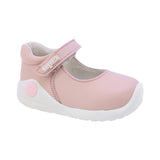 BALERINA COQUETA PARA NIÑA EN PIEL COLOR ROSA PINKY CON TIRA DE CONTACTO