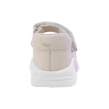 BALERINA COQUETA PARA NIÑA EN PIEL COLOR BEIGE PINKY CON TIRA DE CONTACTO
