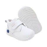 BOTA AUDAZ PARA NIÑO EN PIEL COLOR BLANCO PINKY CON TIRA DE CONTACTO