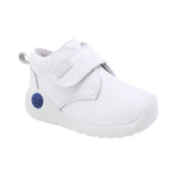 BOTA AUDAZ PARA NIÑO EN PIEL COLOR BLANCO PINKY CON TIRA DE CONTACTO