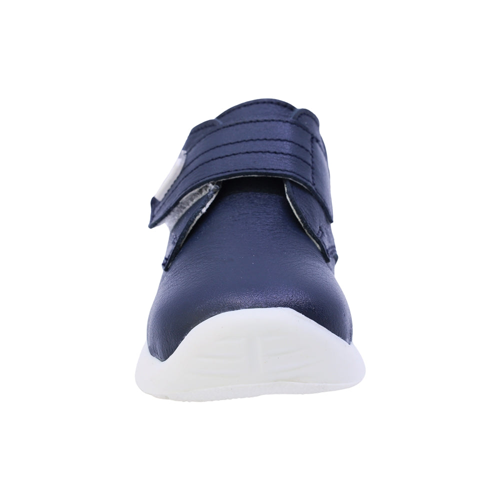 BOTA AUDAZ PARA NIÑO EN PIEL COLOR AZUL PINKY CON TIRA DE CONTACTO