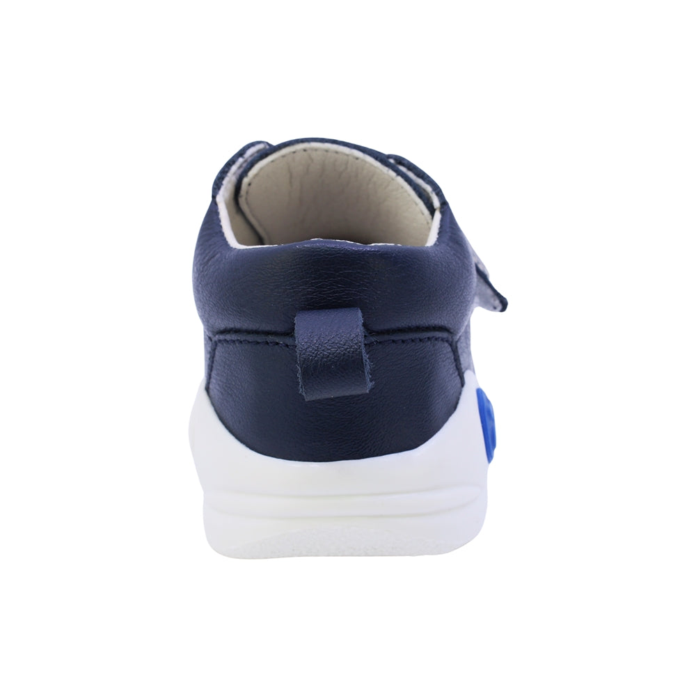 BOTA AUDAZ PARA NIÑO EN PIEL COLOR AZUL PINKY CON TIRA DE CONTACTO