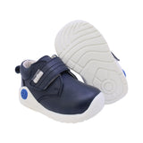 BOTA AUDAZ PARA NIÑO EN PIEL COLOR AZUL PINKY CON TIRA DE CONTACTO