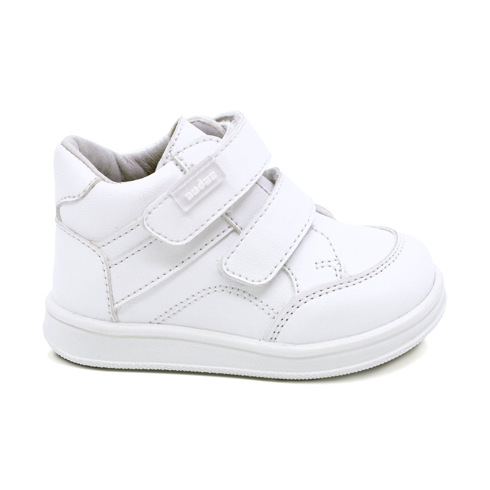 TENIS AUDAZ PARA NIÑO DE SINTÉTICO COLOR BLANCO TEDDY CON DOBLE TIRA DE CONTACTO