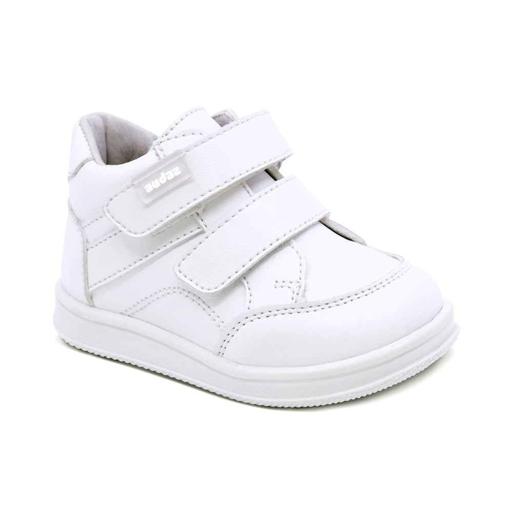 TENIS AUDAZ PARA NIÑO DE SINTÉTICO COLOR BLANCO TEDDY CON DOBLE TIRA DE CONTACTO