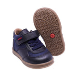 ZAPATO AUDAZ PARA NIÑO COLOR AZUL DE PIEL TEDDY CON TIRA DE CONTACTO