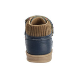 BOTA AUDAZ PARA NIÑO EN PIEL COLOR AZUL TEDDY CON DOBLE TIRA DE CONTACTO
