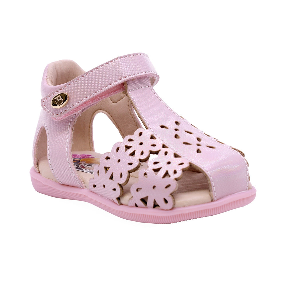 SANDALIA COQUETA PARA NIÑA COLOR ROSA DE SINTÉTICO VANESSA CON TIRA DE CONTACTO