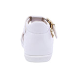 SANDALIA COQUETA PARA NIÑA COLOR BLANCO DE SINTÉTICO VANESSA CON HEBILLA