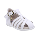 SANDALIA COQUETA PARA NIÑA COLOR BLANCO DE SINTÉTICO VANESSA CON HEBILLA