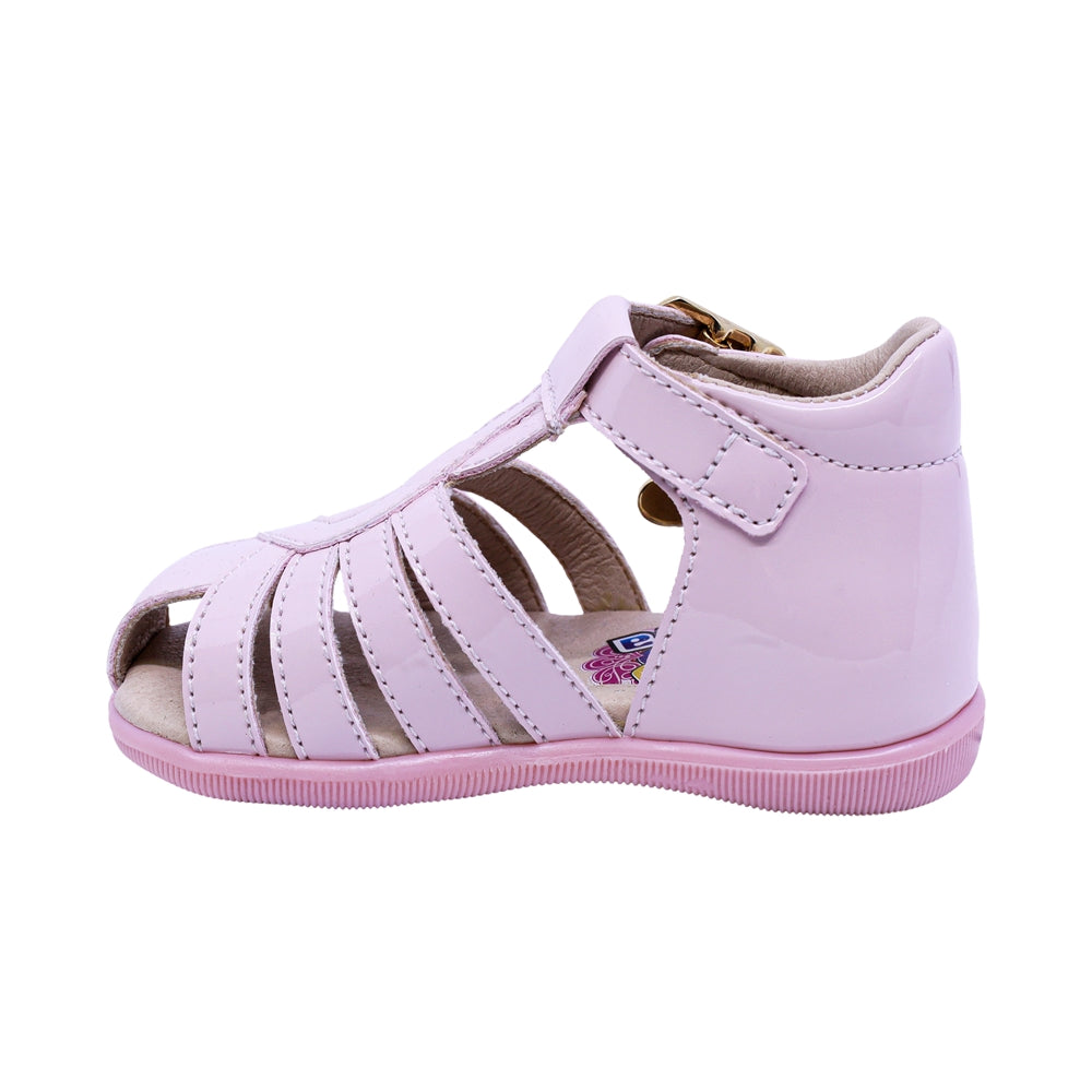 SANDALIA COQUETA PARA NIÑA COLOR ROSA DE SINTÉTICO VANESSA CON HEBILLA