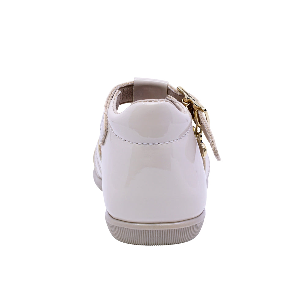 SANDALIA COQUETA PARA NIÑA COLOR BEIGE DE SINTÉTICO VANESSA CON HEBILLA