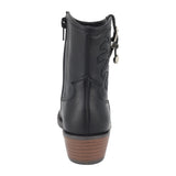 BOTA COQUETA PARA NIÑA EN PIEL COLOR NEGRO MIRTA CON HEBILLA