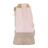 BOTA COQUETA PARA NIÑA EN SINTÉTICO COLOR ROSA NEMO CON ELÁSTICO