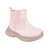 BOTA COQUETA PARA NIÑA EN SINTÉTICO COLOR ROSA NEMO CON ELÁSTICO