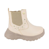 BOTA COQUETA PARA NIÑA EN SINTÉTICO COLOR ORO NEMO CON ELÁSTICO
